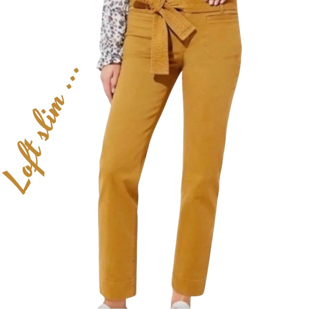 🌺Loft Slim Tie Waist Ankle Pants